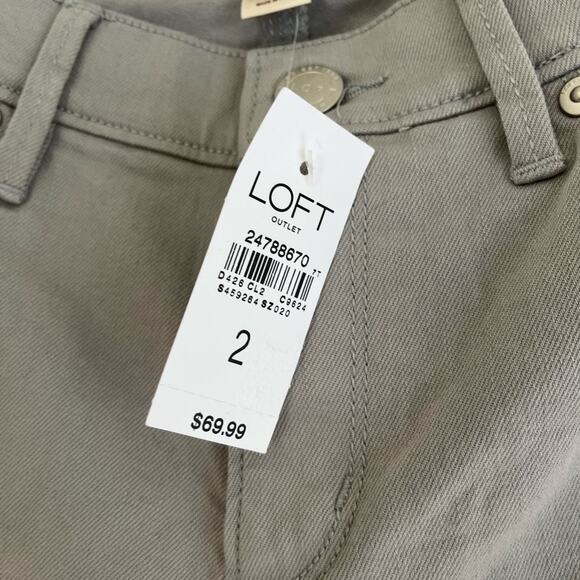 Loft Outlet Modern Cuffed Crop Jean Gray Size 2 - Picture 8 of 8